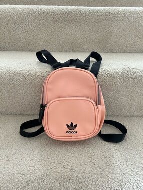 adidas Peach Mini Backpack with Black Accents